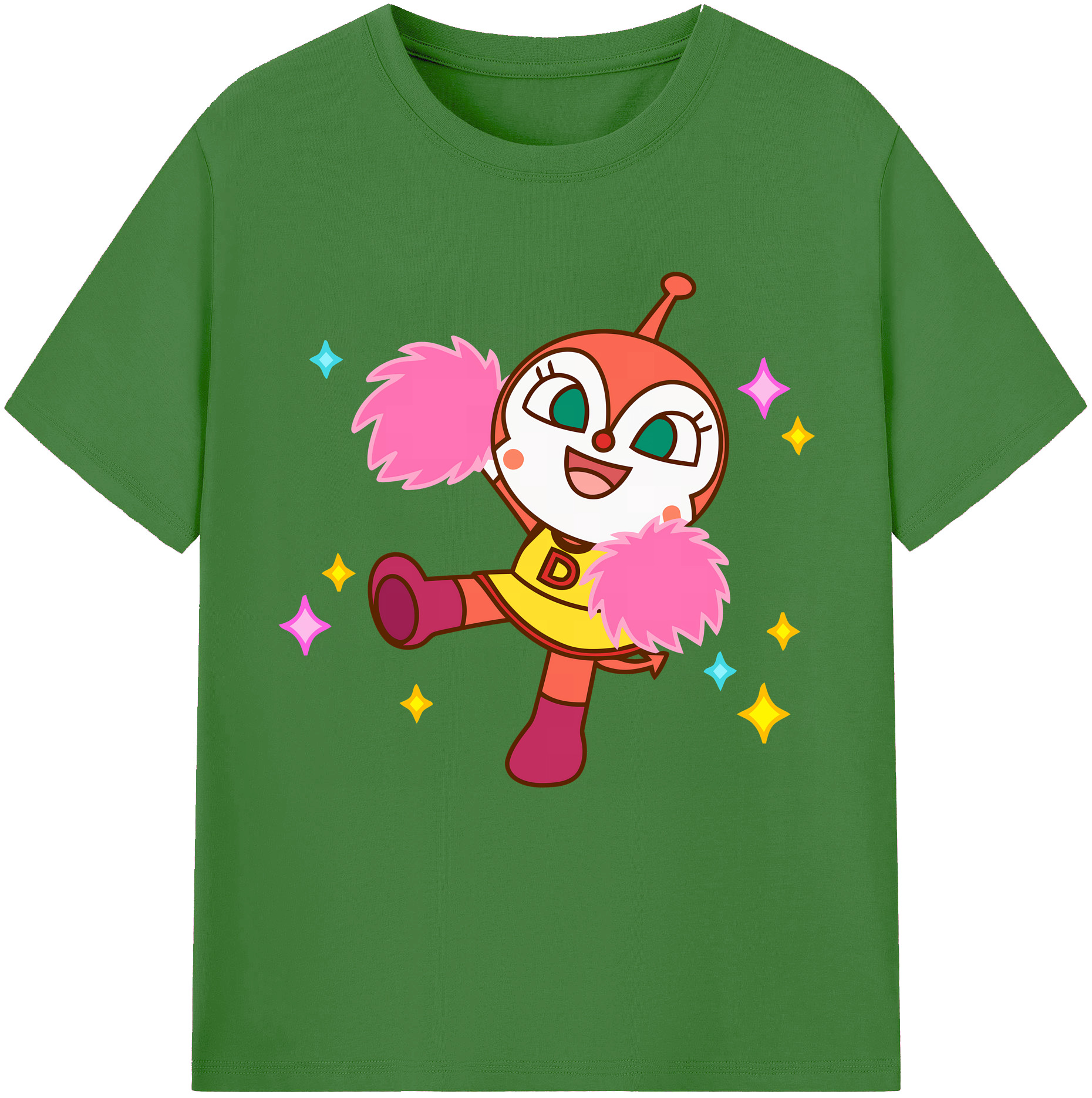 （画像用） アンパンマン Anpanman レディースカジュアルプリントTシャツ（綿100％）